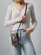 Telefoontas Leopard Leder Paul marius Zwart leopard TELEPLEO-vue-porte